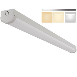 4FT LED Linear Strip Stairwell Light, 20W/40W CCT Selectable, 2500lm/5000lm 3000K/4000K/5000K, 100-277V, IP20, CRI 85, 0-10V Dimmable 4 Foot Commercial Linkable LED Shop Ceiling Light Fixture, ETL DLC