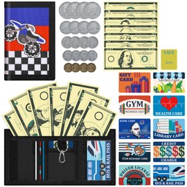 ZHONYEE Kids Wallets for Boys & Girls Trifold RFID Wallets with Zip Coin&Hook Pocket Set Large Memory Multiple Card Slots, Safe House for Paper Money and Coins