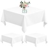 EOGRFW 2 Packs White Square Tablecloth, Table Cloth 140x140 cm/55"x55",