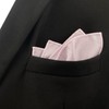 S&W SHLAX&WING Solid Pink Men's Pocket Square Wedding Handkerchief
