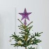 Ciieeo Christmas Star Tree Topper Metal Glittered Sparkle Star Treetop