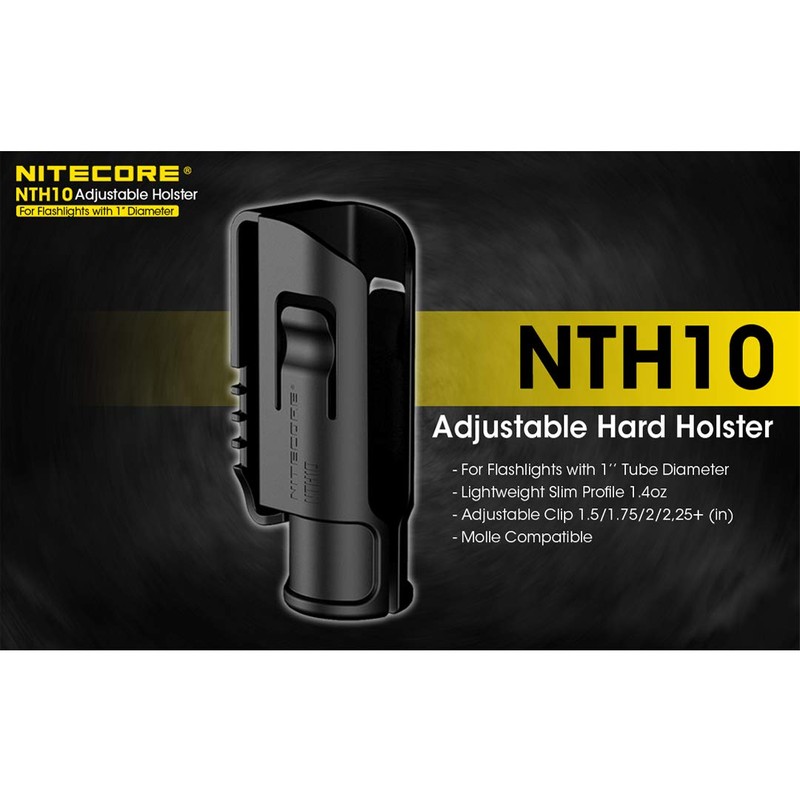 NITECORE NTH10 Adjustable Hard Holster for Flashlights with 1 inch
