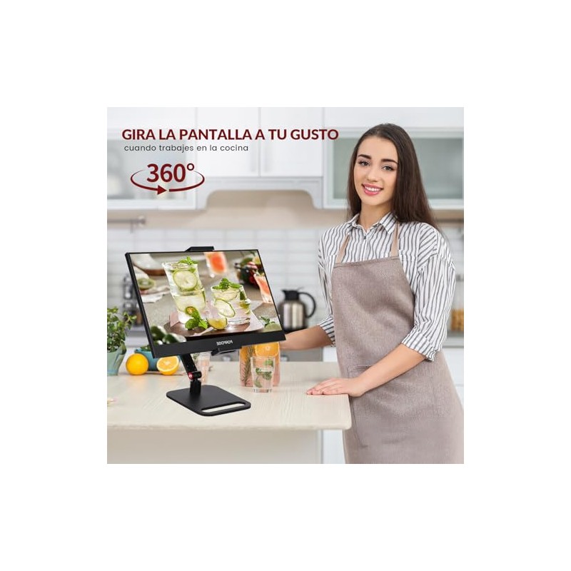Rabbitstorm Soporte de Aluminio para Tableta, Soporte Ajustable de 360°