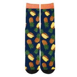 Benefeet Sox Unisex Funny Crazy Socks for Men Boys Novelty Pineapple Gifts Socks Cool 360-Degree Seamless Socks 3D Print Basketball Athletic Tube Socks Women Cute Fruit Sock for Girl Food Themed Gifts