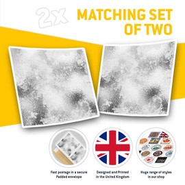 Square Stickers (Set of 2) 10cm BW - Rose Foil Copper Colour Grunge Fun Decals for Laptops,Tablets,Luggage,Scrap Booking,Fridges, #43459