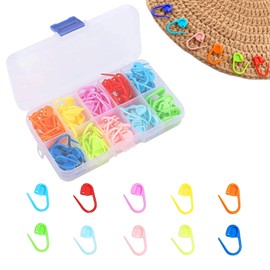 ACONDE Stitch Markers 10 Colors Locking Stitch with Storage Box for DIY Knitting Sweater Scarves 150pcs