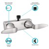 Dura Faucet DF-SA100LH-SN RV Shower Faucet Valve Diverter with Winged
