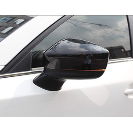 Kadore Rear View Door Mirror Covers Trim for Mazda CX-5 CX5 2017-2022 2023 2024 Carbon Fiber Style 2pcs