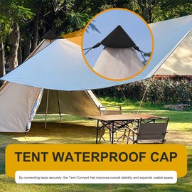 Connecting Cap for Camping Tent - Oxford Cloth Tent Connecting Adapter Cap | Wear-Resistant Camping Gear Canopy Connection Adapter Hat for Mountaineering Beach