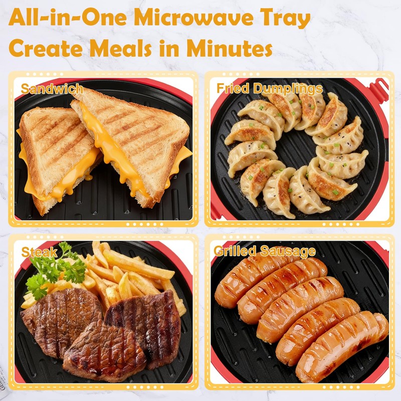 9.5Inch Microwave Sandwich Maker, Microwave Grilled Cheese Maker, Microwave Pizza