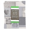 QPC Direct Knitted Hearts Grey PVC Oilcloth Table Cover Vinyl