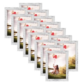 HORLIMER 5x7 Picture Frame Set of 15, Distressed White Picture Frames Display 5 by 7 Photo for Wall or Tabletop