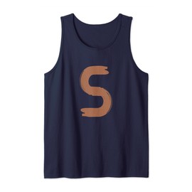 Creative Bold Leather Letter S - Design - Alphabet - Marker Tank Top