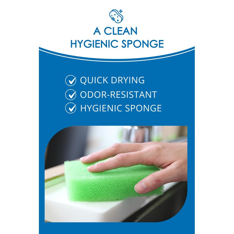 SunSun Sponge Kitchen Sponges, Made in Japan All Surface Scratch-Free