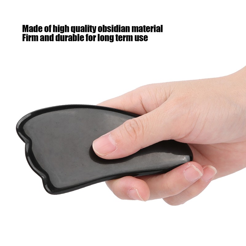 Professional Obsidian Face Massage Gua Sha Tool Portable Body Therapy