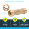 SharkBite 3/4 Inch MNPT Slip Adapter, Push to Connect Brass