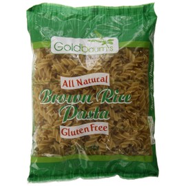 Goldbaums Gluten Free Brown Rice Spiral Pasta - Whole Grain Spiral Macaroni Pasta, Low Fat, Cholesterol Free, Sodium Free, Egg Free, Wheat Free, Non GMO - 16 Ounce Pac (12 pack)