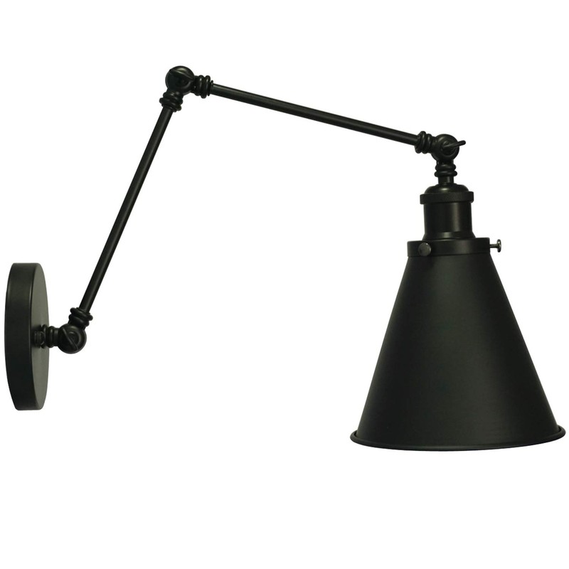 DZSUMY Industrial Black Wall Sconce Angle Adjustable Decorative Modern Farmhouse