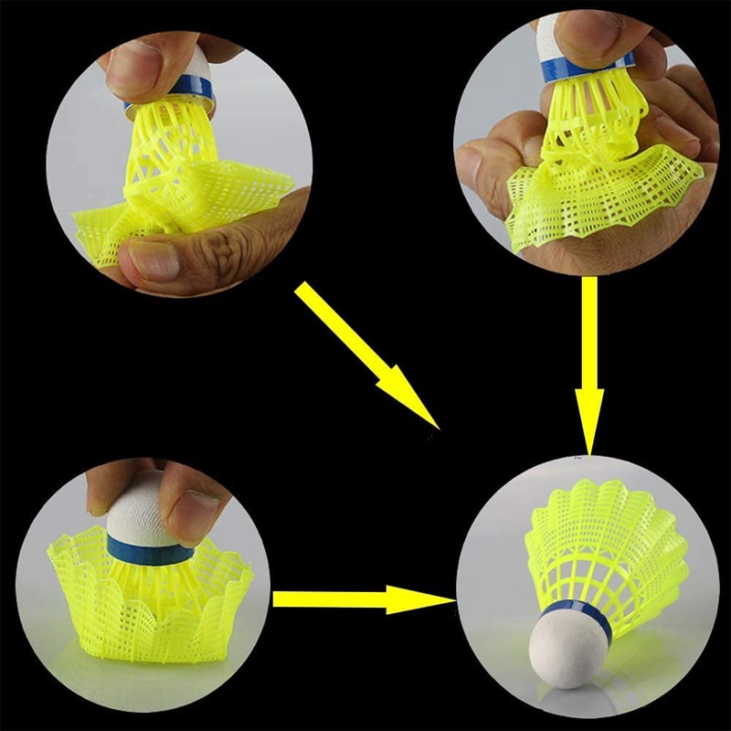 Senston Badminton Shuttlecocks 6 pcs Nylon Shuttlecocks Badminton Ball for