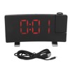Radio Projection Alarm Clock LED Display Electronic Clock Curved Screen