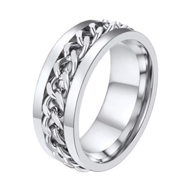 Fidget Spinner Thumb Ring Spinning Ring Size 14 Fidget Ring Mens Stainless Steel Rings