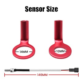 Cylinder Head Temperature Sensor Line 10mm 14mm Probe Sensor Adapter (10mm, 1)