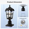 VIANIS Outdoor Post Lights 2 Pack, Black Dusk to Dawn