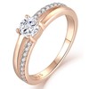 YL Solitaire Wedding Rings for Women 925 Sterling Silver Statement