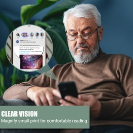 MZWOTO 1 Pack Stick On Lenses for Sunglasses, Reusable Magnifying Stickers, Turn Any Eyeglasses or Shades Into Reading Glasses, +150