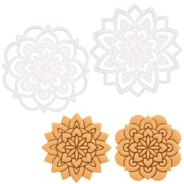 Set of 2 Mandala Cookie Cutters, 2 pieces - Bakerlogy