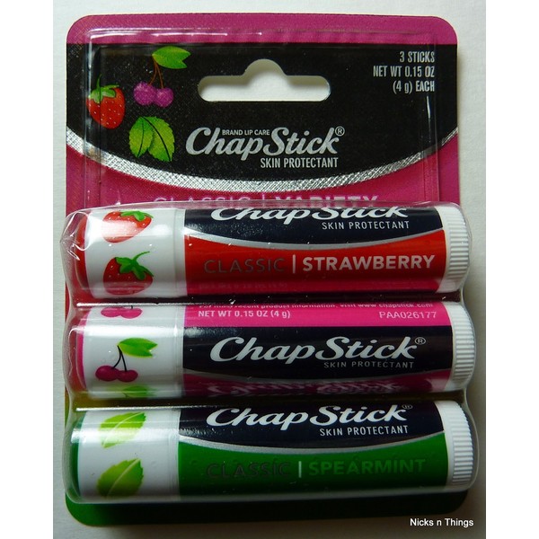 Chap Stick Classic Variety Skin Protectant 0.15 oz pack of 3