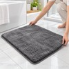 Rounded Thickened Bathroom Floor Mat, Plush Absorbent Bath Rug with