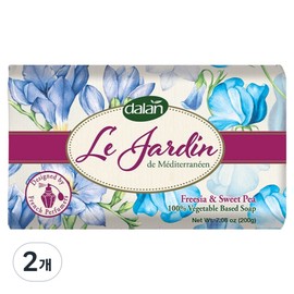 Dalan Le Jardin Freesia & Sweet Pea Soap, 200g, 2 pieces / 달란 르 쟈르뎅 프리지아&스위트피 솝, 200g, 2개