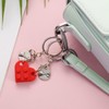 Brick Heart Key Chain, Detachable Heart Keychain Set Matching Heart
