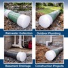 8 Pcs 6 Inch PVC End Cap Round, Schedule 40