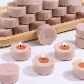 Scented Tea Lights Candles, Bayberry Crush, 16 Pack – Berry Red Scented Tealight Candles – 100% Palm Wax, 6 Hour Burn Aromatherapy Tea Light Votive Candle for Home, Holiday, Dinner