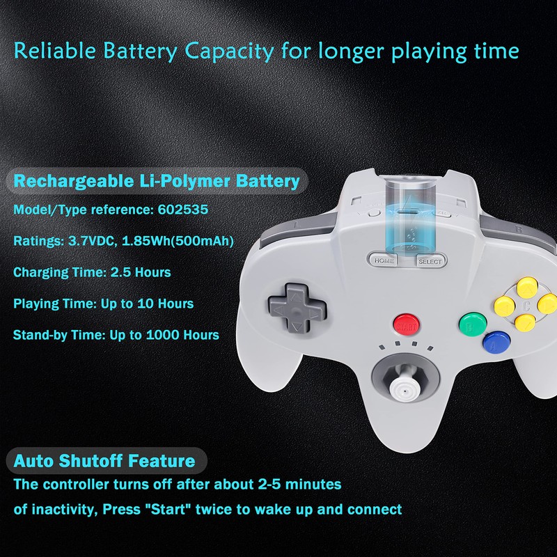 [Multi-Device] Wireless Switch N64 Controller, 2.4 GHz with USB Receiver,