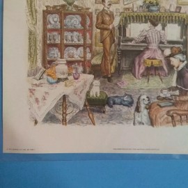 Vintage 1971 Famous Prints by American Handicrafts Victorian Parlor