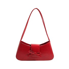 2025 Shoulder Bags for Women Y2K Fashion Red Bag, Red Handbag, Burgundy Bags,Coquette Bow Purse, Leather Trendy Purse for Women