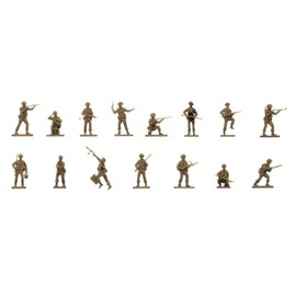 Airfix Mini Army Figures - A00763V WWII British Infantry N. Europe - Military Figurines, Plastic Soldiers for Adults & Children 14+, Sets Includes 48 Unpainted Soldier Toys - War Games Miniatures