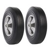 (2-Pack) AR-PRO 10" x 2.5" Flat Free Solid Rubber Tires