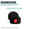 Think Crucial Replacement Foam & Felt Filters Fit Shark UltraCyclone