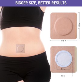 40Pcs Castor Oil Organic Belly Button Patches | Hypoallergenic Self-Adhesive Disposable, Anti-Seepage & Breathable | Portable Highly Absorbent Cotton Stickers No Wash(Oil Not Included)