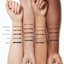 Eyebrow Pencil Brown Brow Pencil - Eyebrow Pen with Multi Function Eyebrow Brush, Waterproof Eyebrow Makeup Brow Pen, Long-Lasting & Smudge-Proof Eye Brow Pencils for Women Natural Brows (Gray)