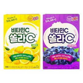 Goryeo Eundan Solar C Korea Eundan Vitamin C Tablets, 30 Days Supply, Lemon Flavor / 쏠라C 고려은단 비타민C 정제 30일분 레몬맛