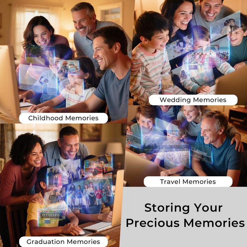 MthsTec USB Floppy Drive, 3.5" External USB & Type-C Floppy