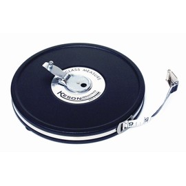 Keson MC18M100 Closed Metal Housing Fiberglass Measuring Tape with Double Hook (Graduations: ft., in., 1/8 & m, cm, 2mm), 30M/100-Foot