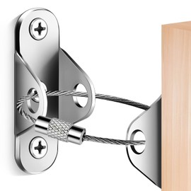 BieMian 6 pcs Metal Furniture Straps Kit, Anti Tip Furniture Anchors for Baby Proofing Kit, Furniture Wall Anchors Pet Protecting for Bookshelf Cabinet Dresser Wardrobe Wall Safety Fixings