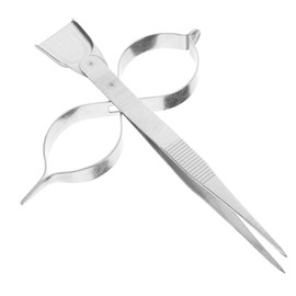 Gadpiparty Metal Jewelry Making Tweezers Durable Metal Craft Tweezers with Gourd Shaped Rebound Clip and Shovel Tip Practical Tool for Jewelry Assembly Beadwork and Laboratory Use