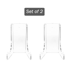 Clear Choice Set of 2 6.5 H X 4.5 W X 3.5 D Double-Bend Acrylic Easel Stand 3/16 Thick |Table top or Wall Mount, Display, Flat Plates, Photos, Place Cards| Clear (H 6.5 X W 4.5 X D 3.5)